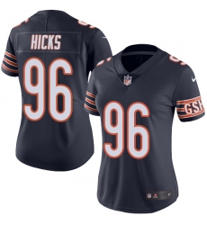 Women's Nike Chicago Bears #96 Akiem Hicks Elite Navy Blue Team Color NFL Jersey