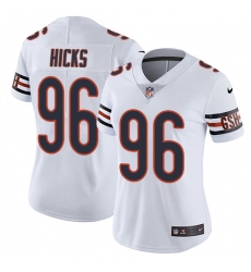 Women's Nike Chicago Bears #96 Akiem Hicks Elite White NFL Jersey