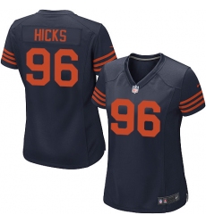 Women's Nike Chicago Bears #96 Akiem Hicks Game Navy Blue Alternate NFL Jersey