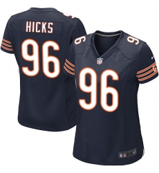 Women's Nike Chicago Bears #96 Akiem Hicks Game Navy Blue Team Color NFL Jersey