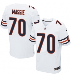 Men's Nike Chicago Bears #70 Bobby Massie Elite White NFL Jersey