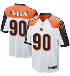 Men's Nike Cincinnati Bengals #90 Michael Johnson Game White NFL Jersey