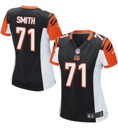 Women's Nike Cincinnati Bengals #71 Andre Smith Game Black Team Color NFL Jersey
