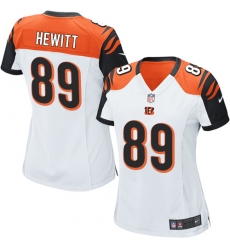 Women's Nike Cincinnati Bengals #89 Ryan Hewitt Game White NFL Jersey