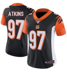 Women's Nike Cincinnati Bengals #97 Geno Atkins Elite Black Team Color NFL Jersey