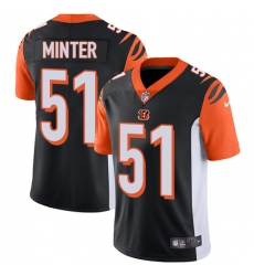 Youth Nike Cincinnati Bengals #51 Kevin Minter Elite Black Team Color NFL Jersey