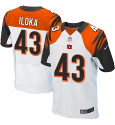 Men's Nike Cincinnati Bengals #43 George Iloka Elite White NFL Jersey