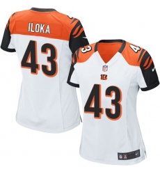 Women's Nike Cincinnati Bengals #43 George Iloka Game White NFL Jersey