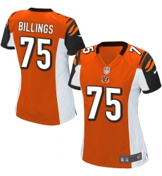 Women's Nike Cincinnati Bengals #75 Andrew Billings Game Orange Alternate NFL Jersey