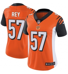Women's Nike Cincinnati Bengals #57 Vincent Rey Elite Orange Alternate NFL Jersey