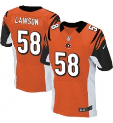 Men's Nike Cincinnati Bengals #58 Carl Lawson Elite Orange Alternate NFL Jersey