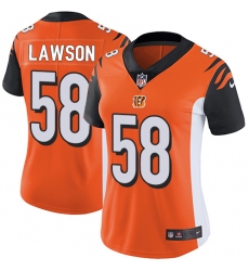 Women's Nike Cincinnati Bengals #58 Carl Lawson Vapor Untouchable Limited Orange Alternate NFL Jersey