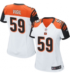 Women's Nike Cincinnati Bengals #59 Nick Vigil Game White NFL Jersey