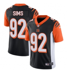 Youth Nike Cincinnati Bengals #92 Pat Sims Elite Black Team Color NFL Jersey