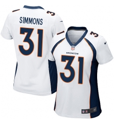 Women's Nike Denver Broncos #31 Justin Simmons Game White NFL Jersey