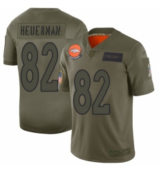 Men's Denver Broncos #82 Jeff Heuerman Limited Camo 2019 Salute to Service Football Jersey