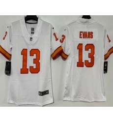 Women's Tampa Bay Buccaneers #13 Mike Evans Limited White Throwback Vapor Jersey