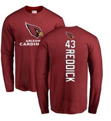 NFL Nike Arizona Cardinals #43 Haason Reddick Maroon Backer Long Sleeve T-Shirt
