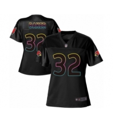 Women's Arizona Cardinals #32 Budda Baker Game Black Fashion Football Jersey
