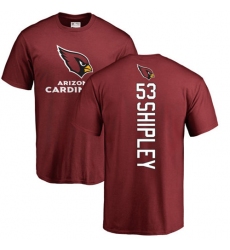 NFL Nike Arizona Cardinals #53 A.Q. Shipley Maroon Backer T-Shirt