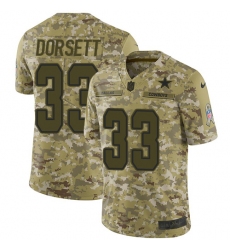 Men's Nike Dallas Cowboys #33 Tony Dorsett Limited Camo 2018 Salute to Service NFL Jersey