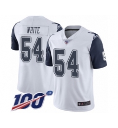 Men's Dallas Cowboys #54 Randy White Limited White Rush Vapor Untouchable 100th Season Football Jersey
