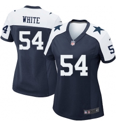 Women's Nike Dallas Cowboys #54 Randy White Game Navy Blue Throwback Alternate NFL Jersey