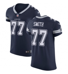 Men's Nike Dallas Cowboys #77 Tyron Smith Navy Blue Team Color Vapor Untouchable Elite Player NFL Jersey