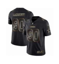 Men Dallas Cowboys #90 Demarcus Lawrence Black Golden Edition 2019 Vapor Untouchable Limited Jersey