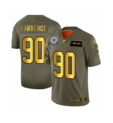 Men's Dallas Cowboys #90 DeMarcus Lawrence Limited Olive Gold 2019 Salute to Service Football Jersey