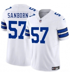 Men's Dallas Cowboys #57 Jack Sanborn White 2025 F.U.S.E. Vapor Untouchable Limited Football Stitched Jersey