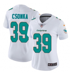 Women's Nike Miami Dolphins #39 Larry Csonka White Vapor Untouchable Limited Player NFL Jersey
