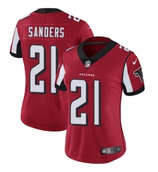 Women's Nike Atlanta Falcons #21 Deion Sanders Elite Red Team Color NFL Jersey