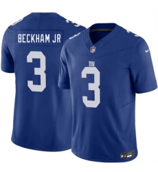 Men's New York Giants #3 Odell Beckham Jr Blue 2026 F.U.S.E. Vapor Untouchable Limited Football Stitched Jersey