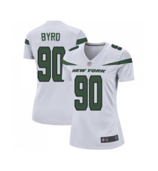 Women's New York Jets #90 Dennis Byrd Game White Football Jersey