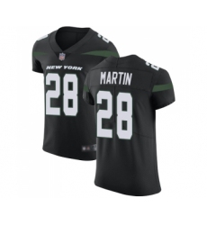Men's New York Jets #28 Curtis Martin Black Alternate Vapor Untouchable Elite Player Football Jersey