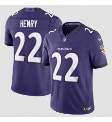 Men's Baltimore Ravens #22 Derrick Henry Purple 2026 F.U.S.E Vapor Stitched Limited Football Jersey