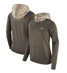 Women's Baltimore Ravens Nike Olive Salute to Service Performance Pullover Hoodie