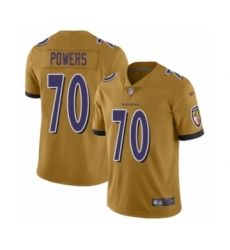 Men's Baltimore Ravens #75 Jonathan Ogden Limited Gold Inverted Legend Football Jersey