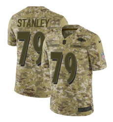 Men's Nike Baltimore Ravens #79 Ronnie Stanley Limited Camo 2018 Salute to Service NFL Jersey
