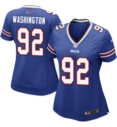 Women's Nike Buffalo Bills #92 Adolphus Washington Game Royal Blue Team Color NFL Jersey