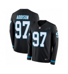 Youth Nike Carolina Panthers #97 Mario Addison Limited Black Therma Long Sleeve NFL Jersey