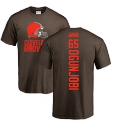 NFL Nike Cleveland Browns #65 Larry Ogunjobi Brown Backer T-Shirt