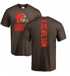 NFL Nike Cleveland Browns #24 Howard Wilson Brown Backer T-Shirt